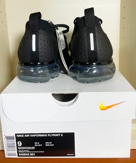 【送料込/最安値】新品NIKE VAPORMAX FLYKNIT 2 Black White