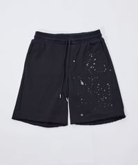 【超撥水・手ぶら】5ポケットスウェットショートパンツ ブラック 黒 Boxy Cut Off Sweat Short Pants Black　19S-218