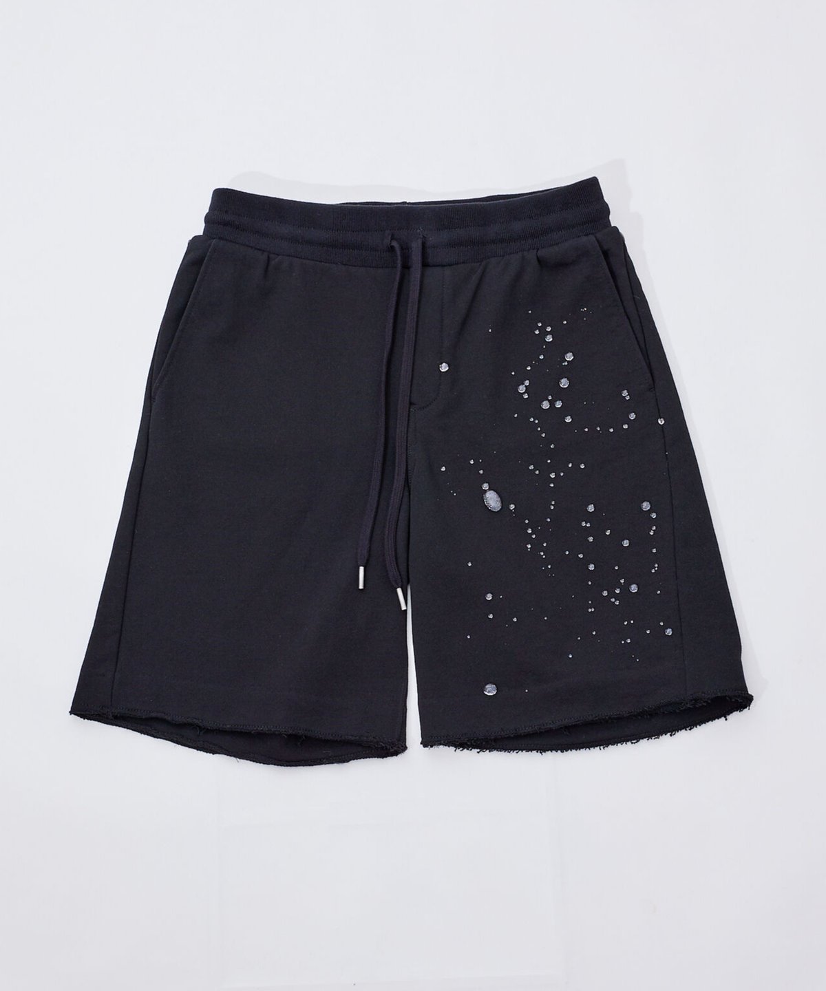 【超撥水・手ぶら】5ポケットスウェットショートパンツ ブラック 黒 Boxy Cut Off 【超撥水・手ぶら】5ポケットスウェットショートパンツ ブラック 黒 Boxy Cut Off