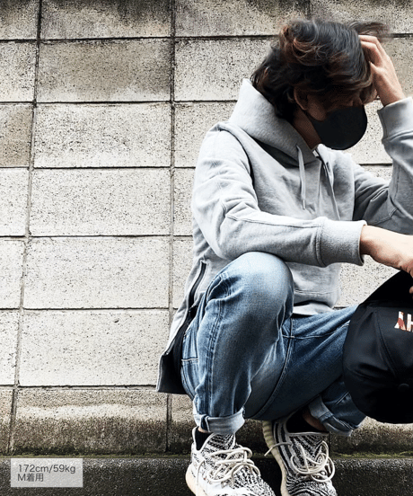 【超撥水・メディアで話題】プルオーバーサイドファスナーパーカー杢グレー Pullover Side Zip Hooded Sweatshirt Heather Gray