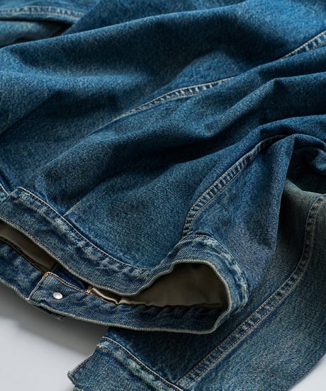 【限定14着】MADE IN YP | RE:LORE『VINTAGE SELVEDGE DENIM JACKET』 MID BLUE｜ポケットにタグ有り