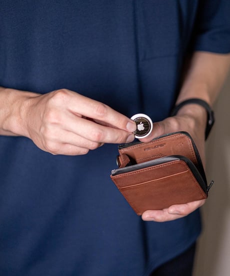 【1秒会計】最小・無くさない！国産の超撥水本革『天才ミニ財布／THE GENIUS WALLET』BROWN