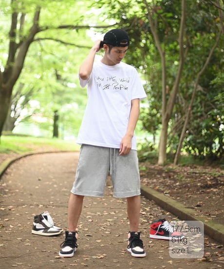 【超撥水・手ぶら】5ポケットスウェットショートパンツ 杢グレーBoxy Cut Off Sweat Short Pants Heather Gray　19S-218