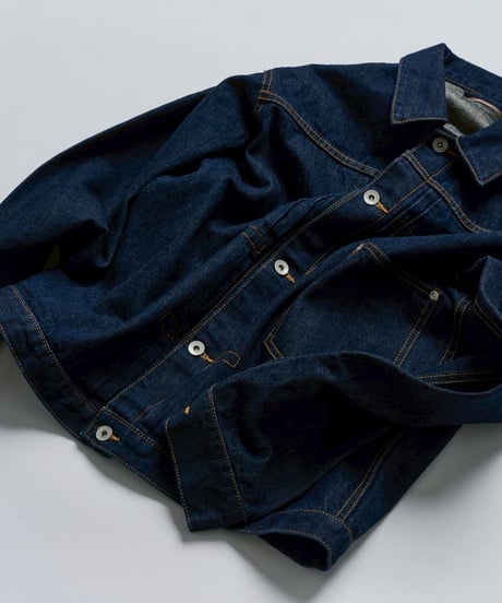 【限定1着】MADE IN YP | RE:LORE『VINTAGE SELVEDGE DENIM JACKET』 INDIGO｜ポケットにタグ無し（別付け）