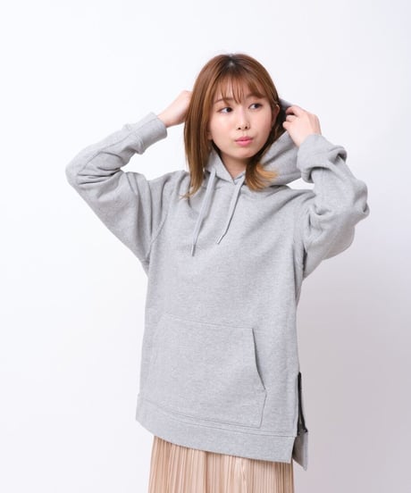 【超撥水】Pullover Side Zip Hooded Sweatshirt T/GRY　19S-103
