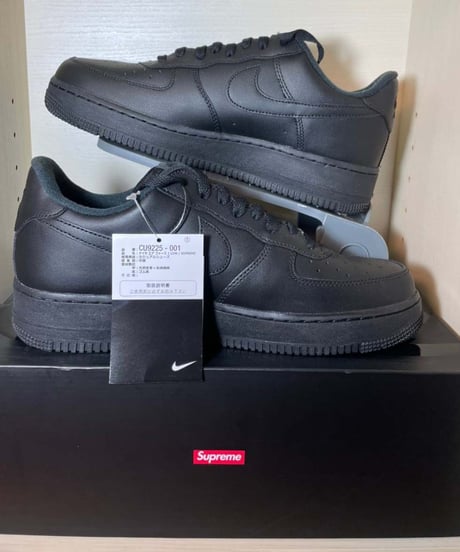 【送料込/最安値】新品 NIKE AIR FORCE 1 LOW BLACK "Supreme®"