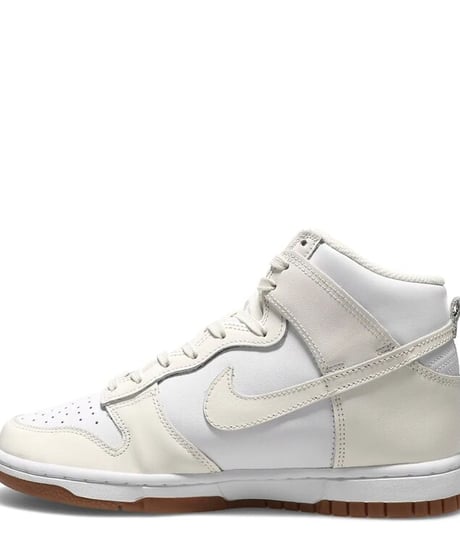 【定価以下／激安販売】NIKE  WMNS DUNK HIGH ホワイトセイルガムソールWHITE/SAIL-GUM MED BROWN