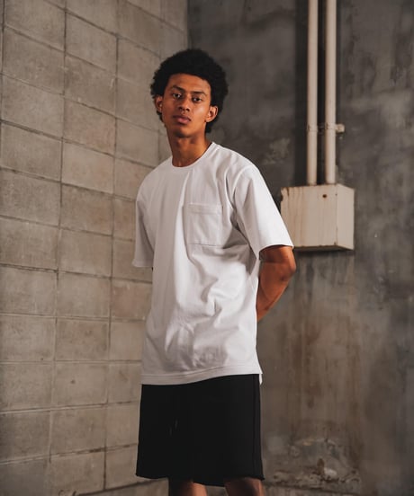 【完売御礼】Box Pocket Side Slit Tee White　20S-101
