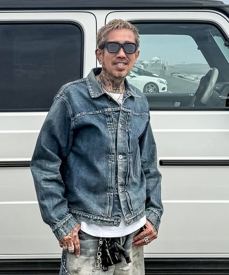 【限定14着】MADE IN YP | RE:LORE『VINTAGE SELVEDGE DENIM JACKET』 MID BLUE｜ポケットにタグ有り