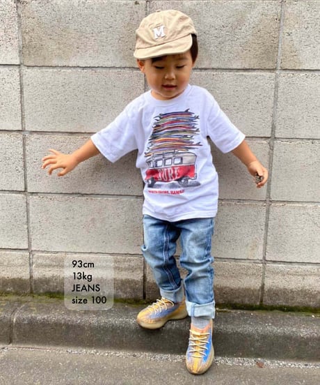 【新価格・在庫限り】Kids Hyper Stretch Denim Jeans Mid Blue　19F-226