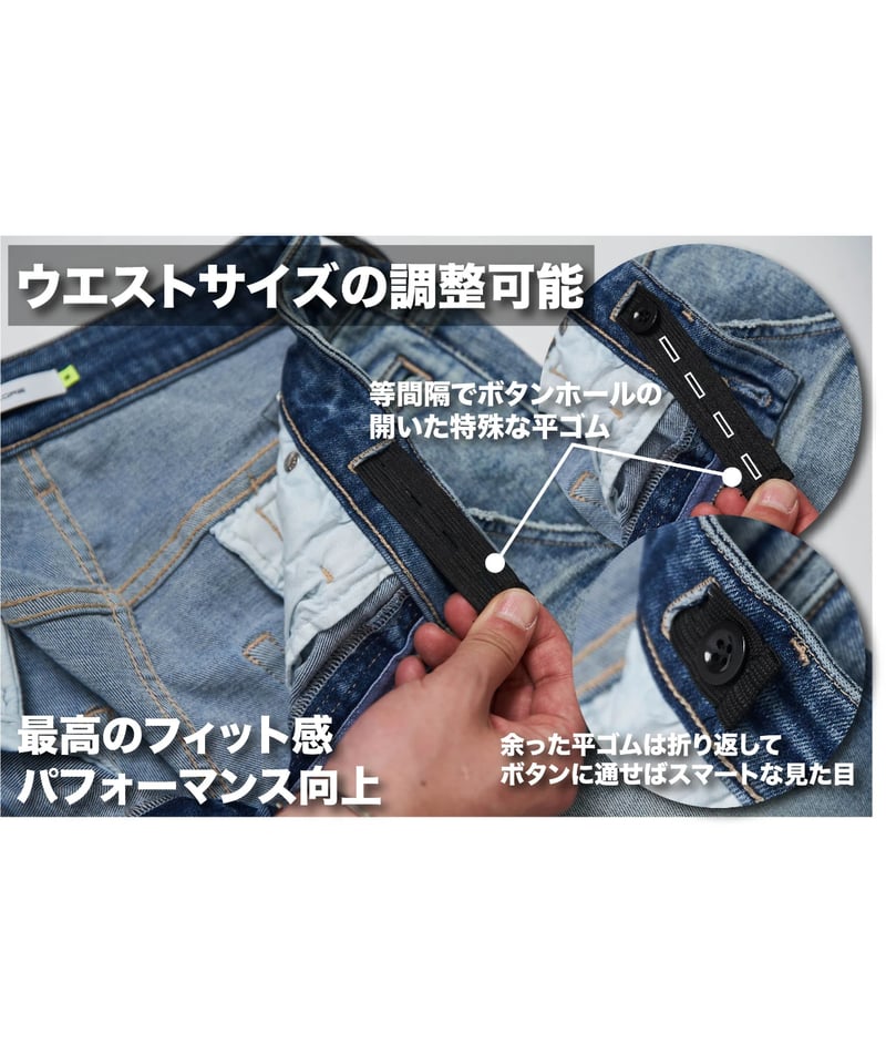 お値下げ！新品！【PGG】リサイクルポリデニムストレッチ ジャンプス 大感謝】シリーズ累計販売実績2,000万円／2倍伸びる／10ポケット手ぶら