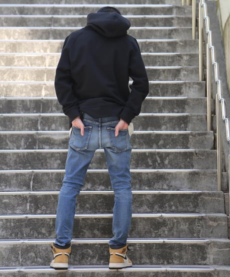 【サンプルも全て完売御礼】14.5OZ／ヘビーオンスハイパーストレッチデニムパンツ　Vintage Mid Blue／ヴィンテージミッドブルー