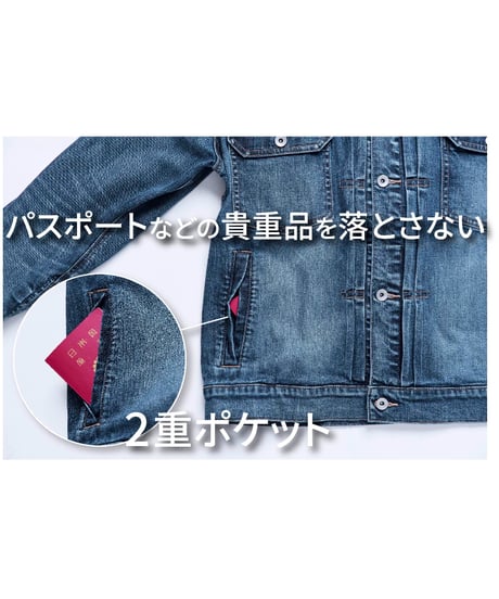 【最後の2着｜再入荷なし】ヴィンテージ×機能性｜軽量・伸縮・超撥水｜１０ポケット手ぶらＧジャン｜10 POCKETS JAPAN DENIM JACKET｜LIGHT BLUE