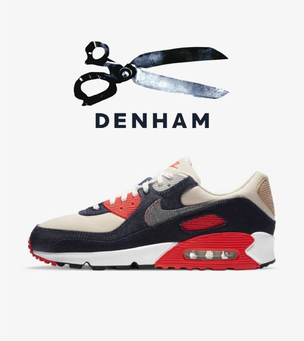 ⭐︎新品未使用　DENHAM × NIKE AIR MAX 90 (お値引き不可) 楽天市場】NIKE ナイキ DENHAM X AIR MAX 90 'INFRARED