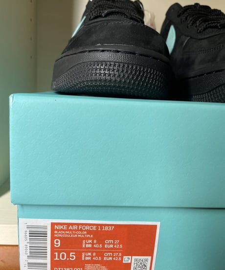 【送料込／国内最安値に挑戦！】新品未使用Tiffany & Co. × Nike Air Force 1 Low "1837" ナイキエアフォース 1 x ティファニー