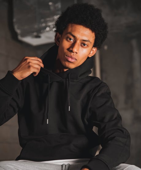 【超撥水・メディアで話題】プルオーバーサイドファスナーパーカー黒／ブラック Pullover Side Zip Hooded Sweatshirt BLACK