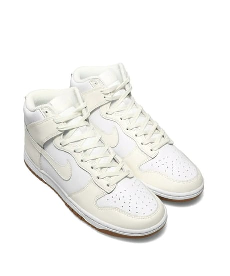 【定価以下／激安販売】NIKE  WMNS DUNK HIGH ホワイトセイルガムソールWHITE/SAIL-GUM MED BROWN
