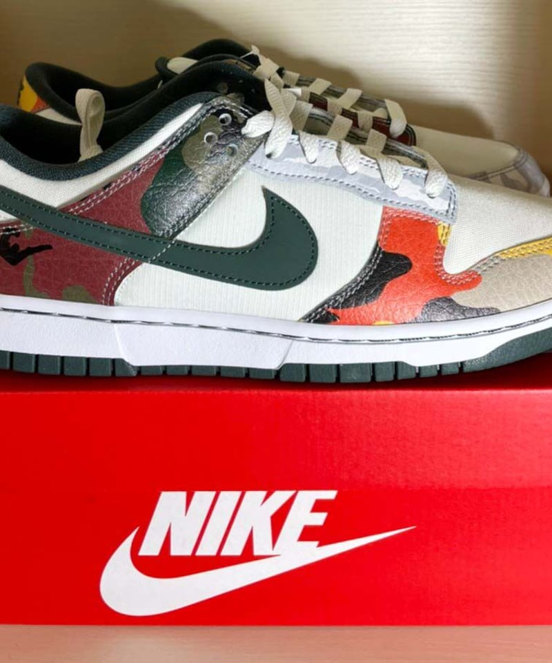 送料込/最安値】新品NIKE DUNK LOW SE Sail Multi-Camo | R