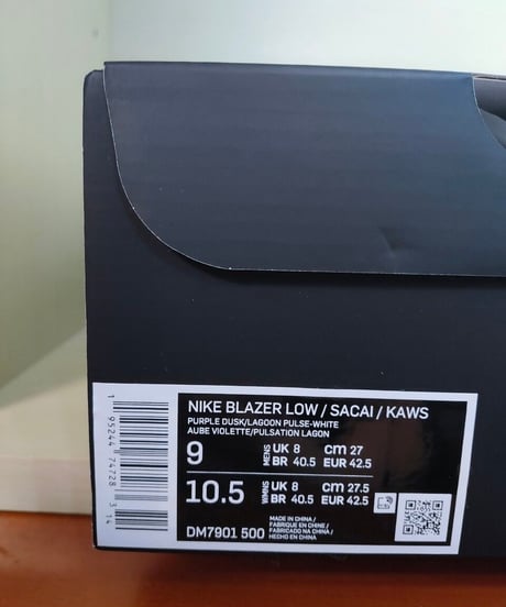 【定価以下／激安販売】新品NIKE BLAZER LOW/SACAI/KAWS ブレーザー LOW Purple Dusk