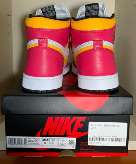 【定価以下販売】新品NIKE AIR JORDAN 1 RETRO HIGH OG LIGHT FUSION RED