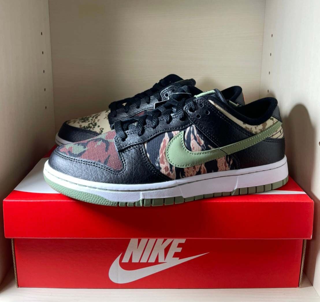 定価販売／送料込】新品NIKE DUNK LOW SE Black Multi-Camo |