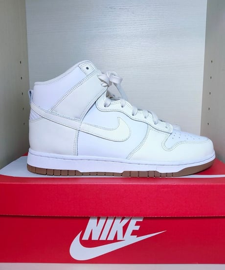 【定価以下／激安販売】NIKE  WMNS DUNK HIGH ホワイトセイルガムソールWHITE/SAIL-GUM MED BROWN
