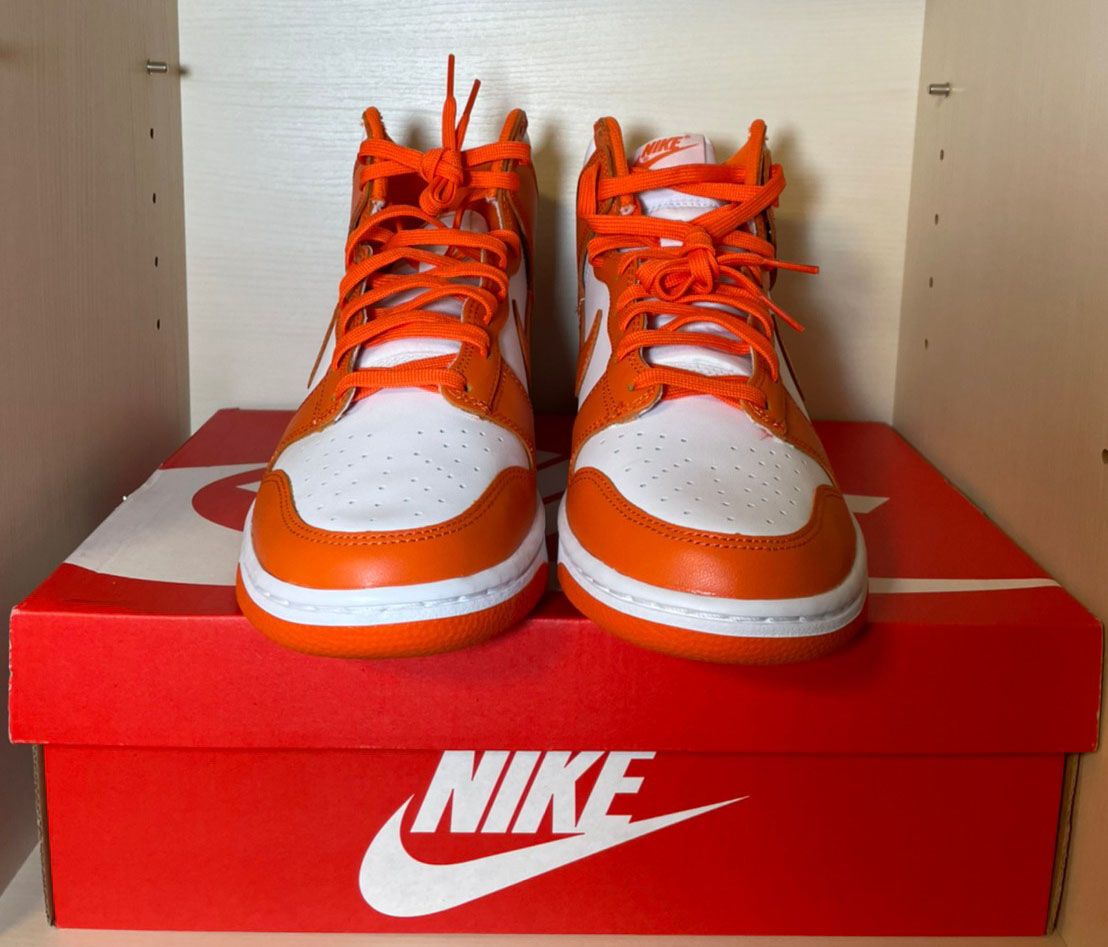 送料込/最安値】新品 NIKE DUNK HI RETRO ORANGE BLAZE (ME...