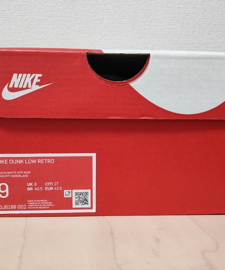 【送料込/国内最安値】新品NIKE DUNK LOW RETRO "BLACK PANDA"