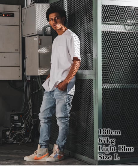 【特許超撥水・令和の虎ご愛用】脚が長く見える神JEANS TYPE-2 /ライトブルー LIGHT BLUE 脚長効果・O脚対策・スタイルアップ・若見え