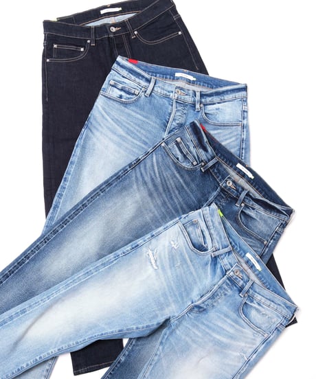 【ラスト1着・超撥水・脚長効果】14.5OZ／ヘビーオンスハイパーストレッチデニムパンツ Vintage Light Blue／ライトブルー／淡色