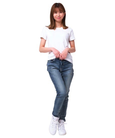【特許超撥水】脚を長く・まっすぐ・美しく魅せる神JEANS WOMENミッドブルー／脚痩せ効果抜群／MID BLUE／ヴィンテージカラー