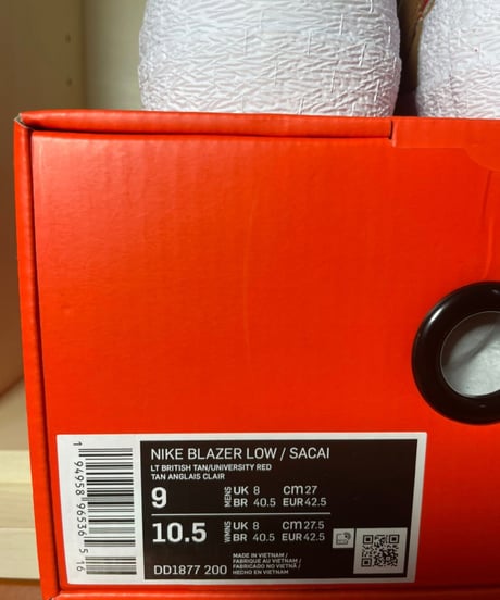 【送料込/国内最安値】新品 NIKE x Sacai BLAZER LOW "British Tan"