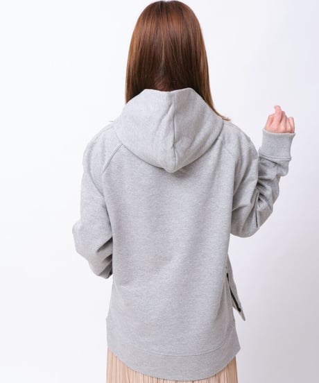 【超撥水】Pullover Side Zip Hooded Sweatshirt T/GRY　19S-103