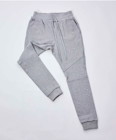 【奇跡の再入荷・1着限定】脚が長く見える5ポケットスウェットパンツ／Slim-fit Tapered Sweat Pants 杢グレー／GREY