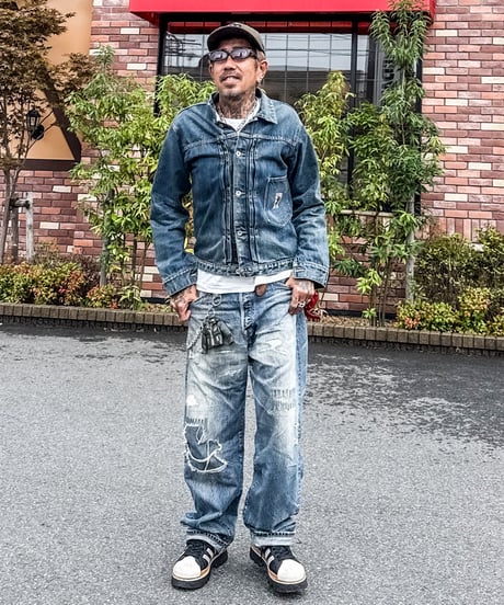 【限定14着】MADE IN YP | RE:LORE『VINTAGE SELVEDGE DENIM JACKET』 MID BLUE｜ポケットにタグ有り