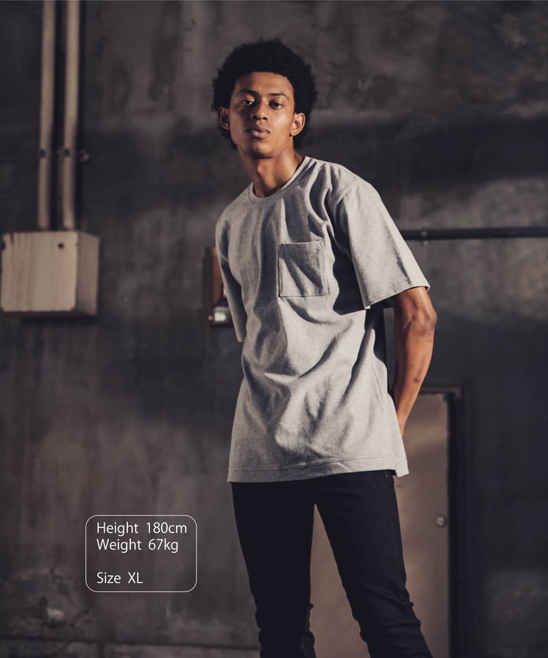XL1着限定】【テレビで話題・汗ジミにならない】Box Pocket Side Slit T