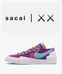 【定価以下／激安販売】新品NIKE BLAZER LOW/SACAI/KAWS ブレーザー LOW Purple Dusk