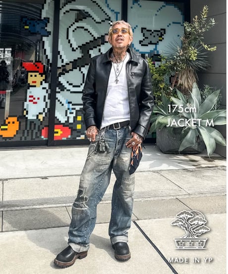 MADE IN YP | RE:LORE『VINTAGE HORSEHIDE RIDERS JACKET』"NO BACK PRINT"｜無地.ver