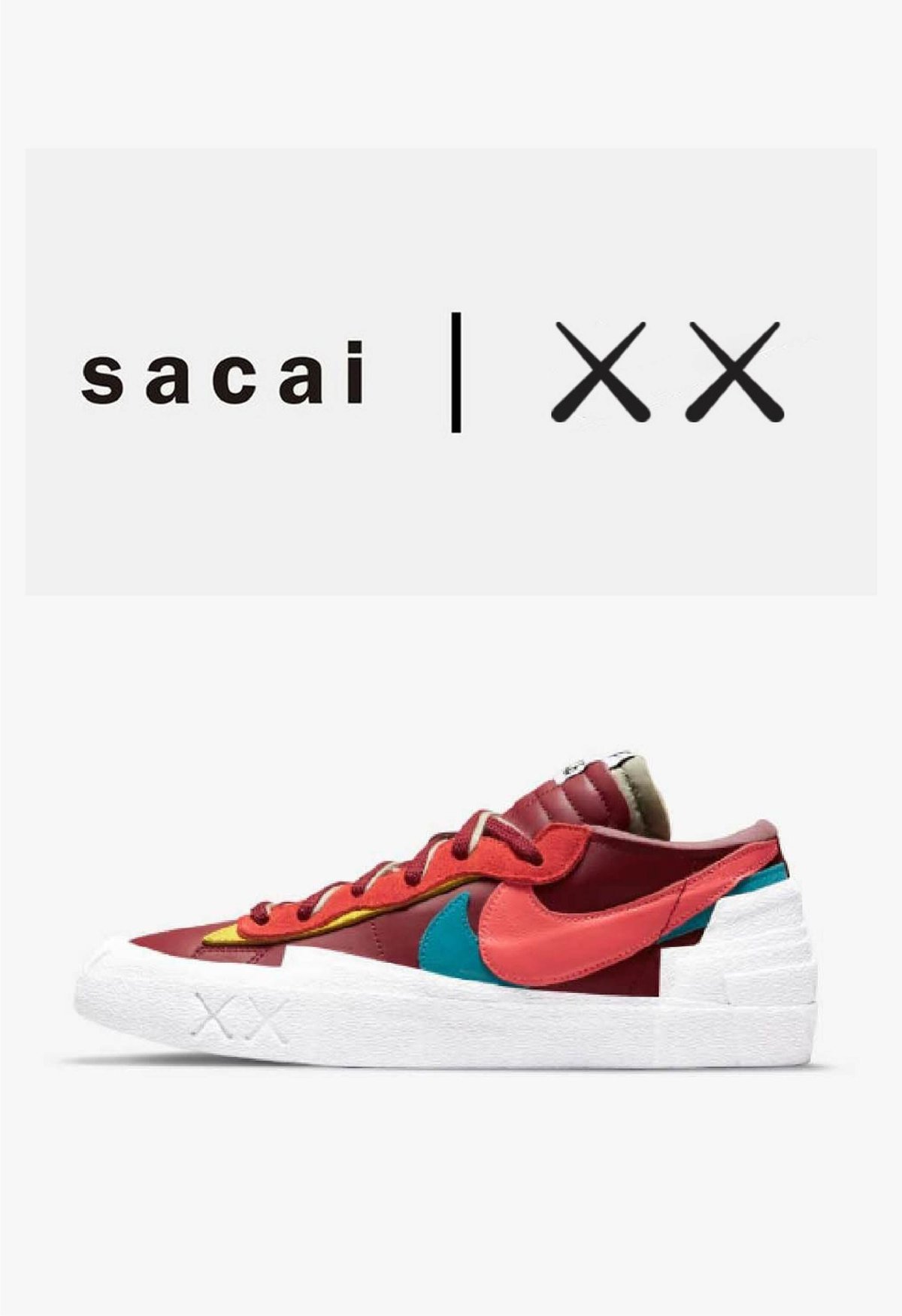 送料込/実質定価販売】NIKE BLAZER LOW/SACAI/KAWS ブレーザー LO