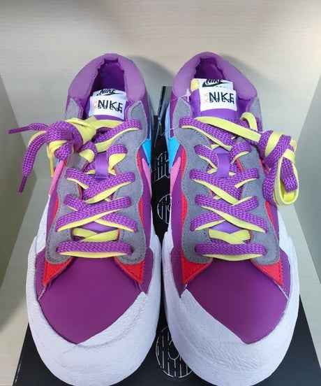 【定価以下／激安販売】新品NIKE BLAZER LOW/SACAI/KAWS ブレーザー LOW Purple Dusk