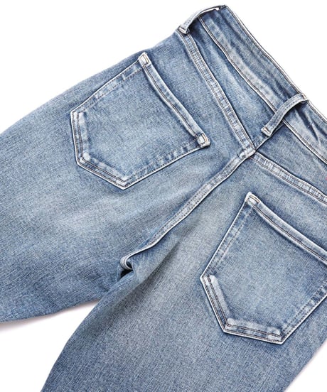 【特許超撥水】脚を長く・まっすぐ・美しく魅せる神JEANS WOMEN／脚痩せ効果抜群／LIGHT BLUE／ライトブルー／ヴィンテージ淡色