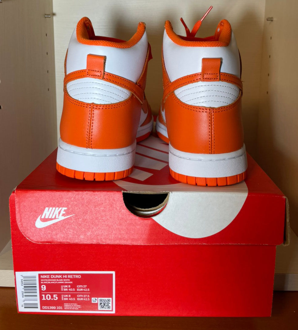 送料込/最安値】新品 NIKE DUNK HI RETRO ORANGE BLAZE (ME