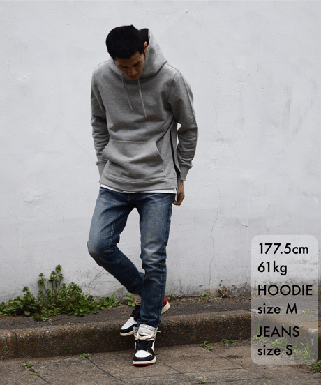 【超撥水・メディアで話題】プルオーバーサイドファスナーパーカー杢グレー Pullover Side Zip Hooded Sweatshirt Heather Gray