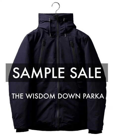 再販不可【SAMPLE品／1着限定】10,000円お得！ THE WISDOM DOWN PARKA 最強手ぶらダウンジャケット NAVY