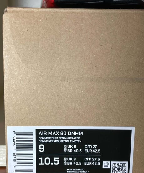 【送料込/最安値】新品 NIKE AIR MAX 90 DENHAM DENIM/INFRARED