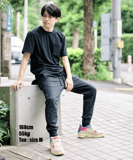 【フジテレビ・チョコプラさん着用】元祖・超撥水Tシャツ／再入荷不可・特別価格・メディア多数掲載／Box Pocket Side Slit Tee Black