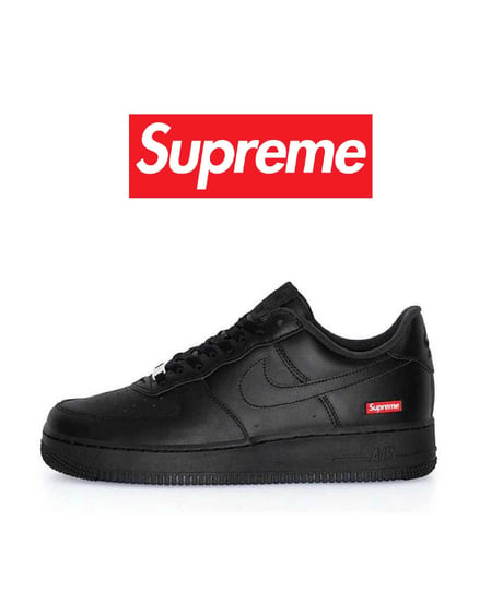 【送料込/最安値】新品 NIKE AIR FORCE 1 LOW BLACK "Supreme®"