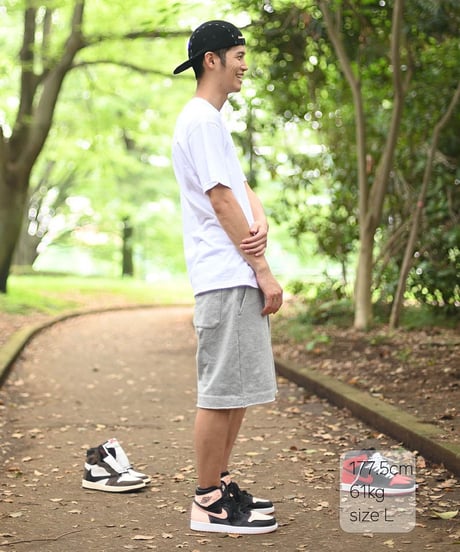 【超撥水・手ぶら】5ポケットスウェットショートパンツ 杢グレーBoxy Cut Off Sweat Short Pants Heather Gray　19S-218