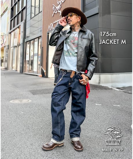 MADE IN YP | RE:LORE『VINTAGE HORSEHIDE RIDERS JACKET』"NO BACK PRINT"｜無地.ver