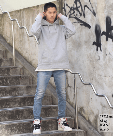 【ラスト1着・超撥水・脚長効果】14.5OZ／ヘビーオンスハイパーストレッチデニムパンツ Vintage Light Blue／ライトブルー／淡色